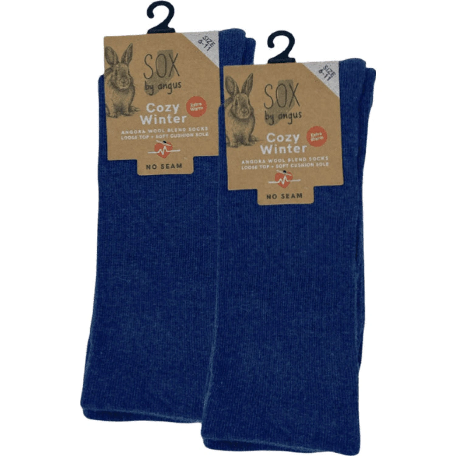 Cozy Denim Angora Socks: No Seam, Loose Top. Cloud-Like Comfort for Your Feet!